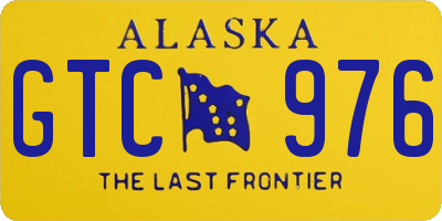 AK license plate GTC976