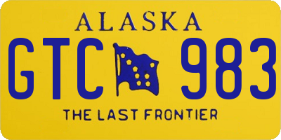 AK license plate GTC983