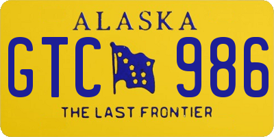 AK license plate GTC986