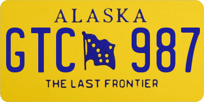 AK license plate GTC987