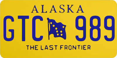 AK license plate GTC989