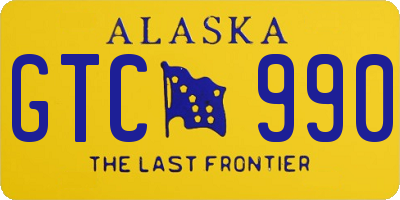 AK license plate GTC990