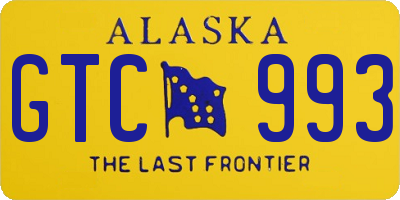 AK license plate GTC993