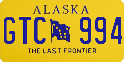 AK license plate GTC994