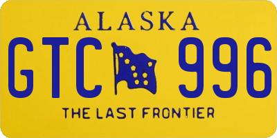 AK license plate GTC996