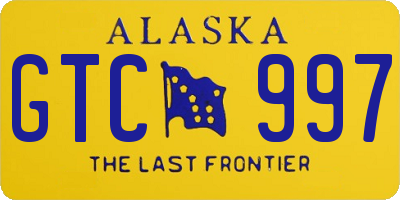 AK license plate GTC997