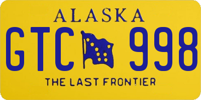 AK license plate GTC998