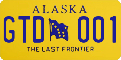 AK license plate GTD001