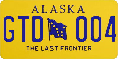 AK license plate GTD004