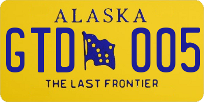 AK license plate GTD005