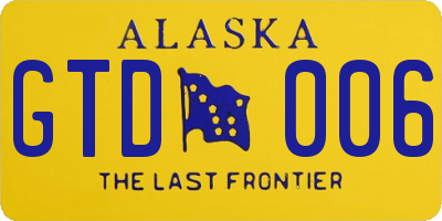 AK license plate GTD006