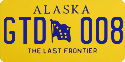 AK license plate GTD008