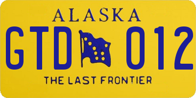 AK license plate GTD012