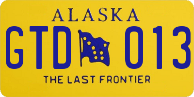 AK license plate GTD013