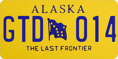 AK license plate GTD014