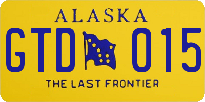 AK license plate GTD015