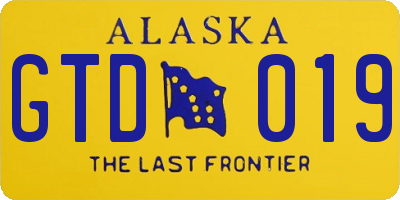 AK license plate GTD019