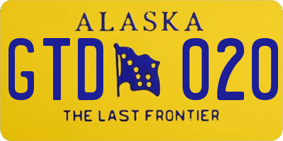 AK license plate GTD020