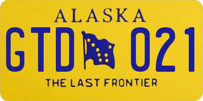 AK license plate GTD021