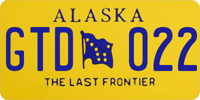 AK license plate GTD022