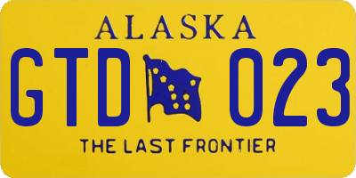 AK license plate GTD023