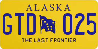 AK license plate GTD025