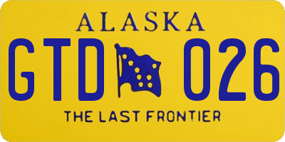 AK license plate GTD026