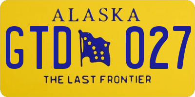 AK license plate GTD027