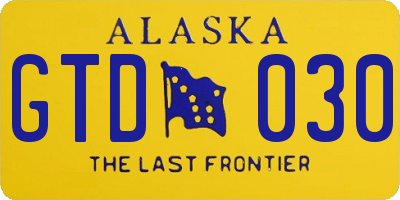 AK license plate GTD030