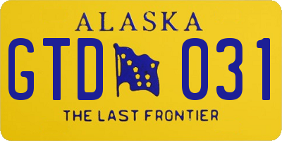 AK license plate GTD031