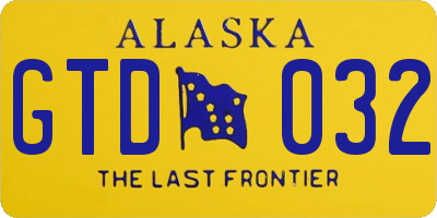 AK license plate GTD032