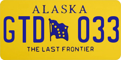 AK license plate GTD033