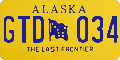 AK license plate GTD034