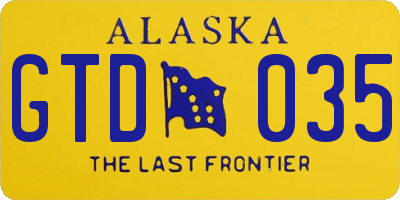 AK license plate GTD035