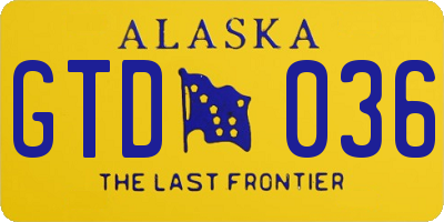 AK license plate GTD036