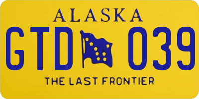 AK license plate GTD039