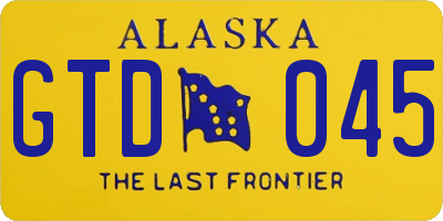 AK license plate GTD045