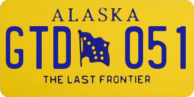 AK license plate GTD051