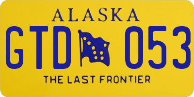 AK license plate GTD053