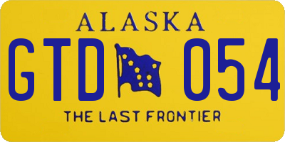 AK license plate GTD054