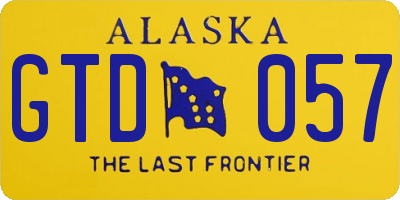 AK license plate GTD057