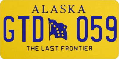 AK license plate GTD059