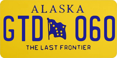 AK license plate GTD060