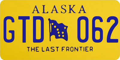 AK license plate GTD062