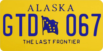 AK license plate GTD067