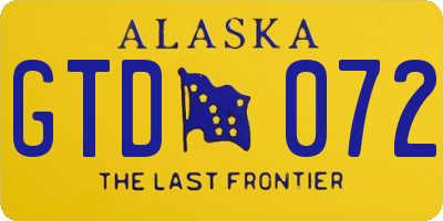 AK license plate GTD072