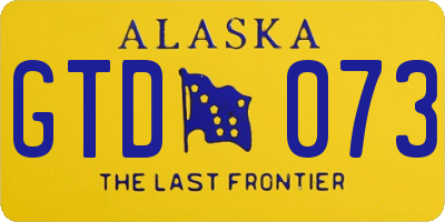 AK license plate GTD073