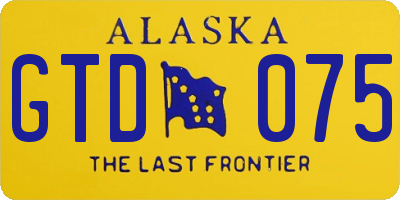 AK license plate GTD075