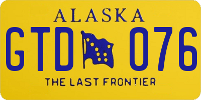 AK license plate GTD076