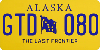 AK license plate GTD080